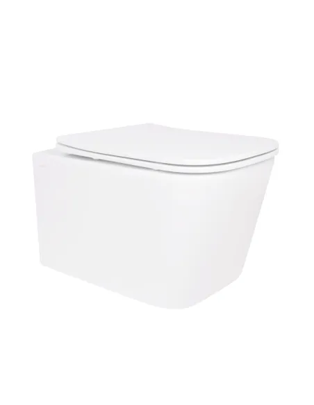 Унитаз Q-Tap Crow Ultra Quiet QT05335170W, 520х360х290 мм, безободковый, подвесной