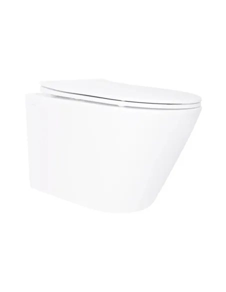 Унитаз Q-Tap Swan Ultra Quiet QT16335180W, 520х360х320 мм, безободковый, подвесной