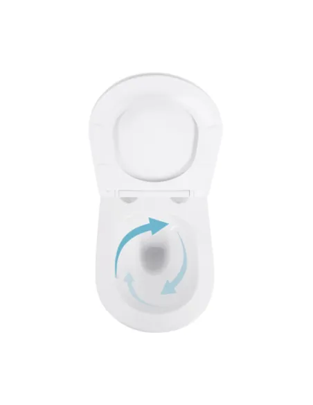 Унитаз Q-Tap Swan Ultra Quiet QT16335180W, 520х360х320 мм, безободковый, подвесной