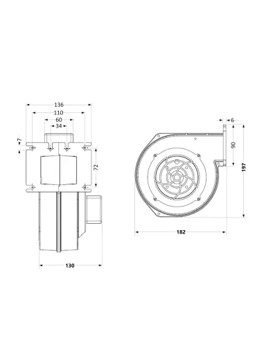 Вентилятор котла Thermo Alliance TA120 XX, 40 кВт, 63 Вт, 255 м куб