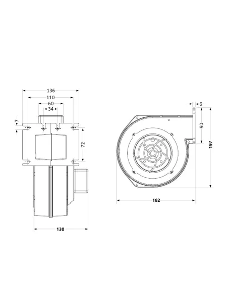 Вентилятор котла Thermo Alliance TA120 XX, 40 кВт, 63 Вт, 255 м куб