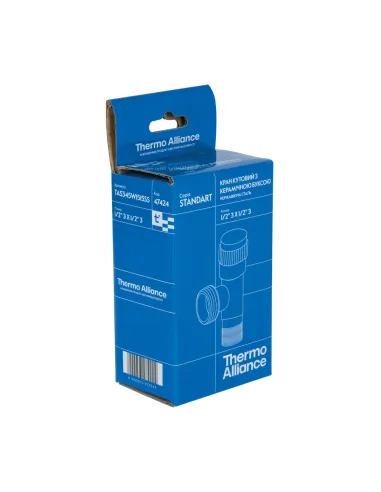 Приборный кран угловой Thermo Alliance Standart TAS345W1515SS 1/2 дюйма