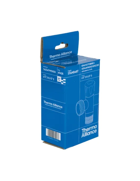 Приборный кран угловой Thermo Alliance Standart TAS347W1515SS 1/2 дюйма