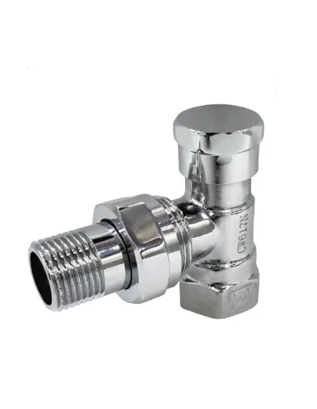 Кран для радіатора Fado Хром 1/2 дюйма, нижній кутовий.