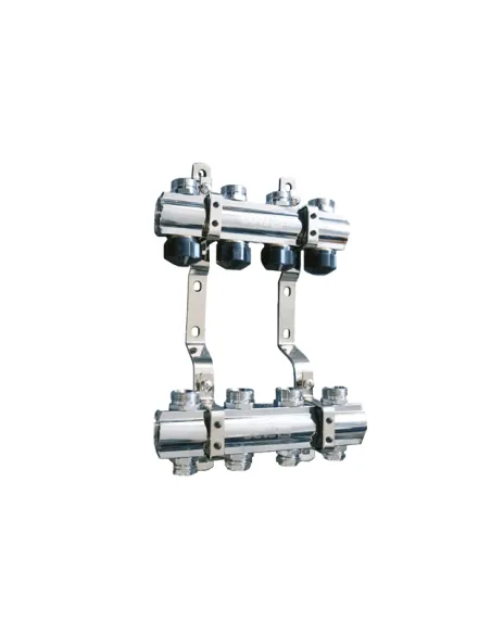 Колектор для теплої підлоги Fado Floor, 1 х 3/4 дюйма, 6 виходів, із запірними клапанами