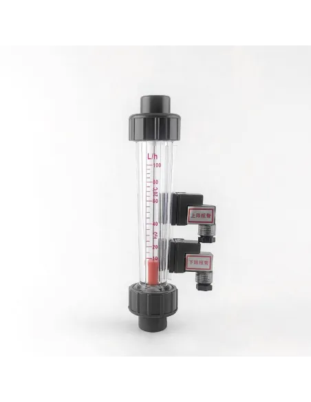 Ротаметр Raifil LZS-15D/GR 10-100 L/H з герконовим датчиком, трубного типу під клей, короткий