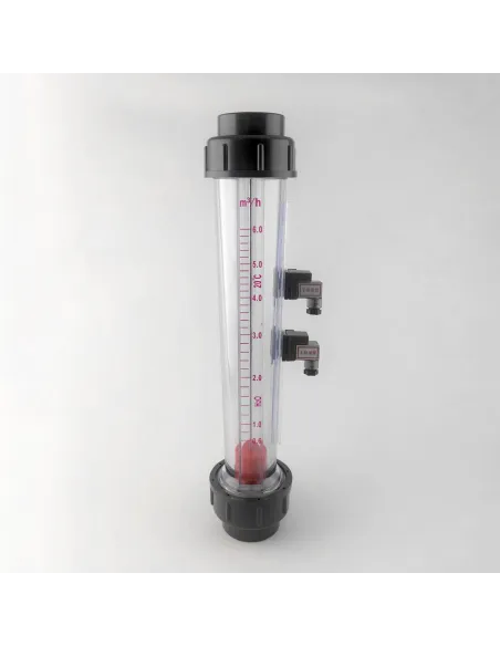 Ротаметр Raifil LZS-40 GR 0.6-6 с герконовым датчиком, трубного типа под клей, длинный
