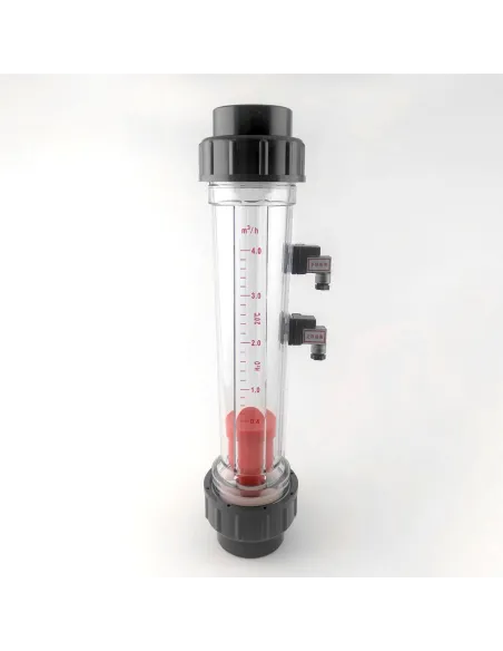 Ротаметр Raifil LZS-50 GR 0.4-4 с герконовым датчиком, трубного типа под клей, длинный