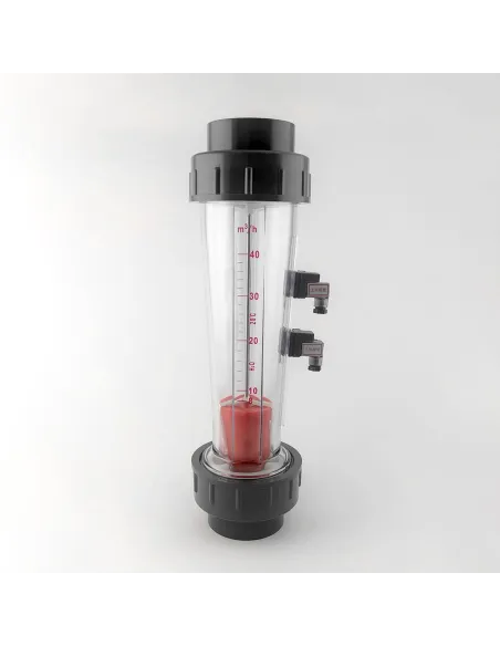 Ротаметр Raifil LZS-65 GR 8-40 с герконовым датчиком, трубного типа под клей, короткий