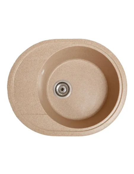 Мойка кухонная каменная овальная Romzha Voce Piesok 301, 580х470х215 мм - 1