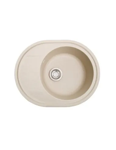 Мойка кухонная каменная овальная Romzha Voce Avena 501, 580х470х215 мм - 4