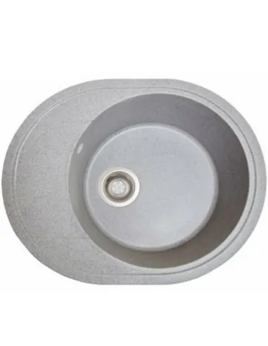 Мойка кухонная каменная овальная Romzha Voce Seda 601, 580х470х215 мм - 3