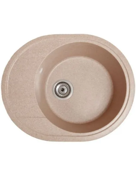 Мийка кухонна кам`яна овальна Romzha Voce Bezhvy 401, 580х470х215 мм - 1