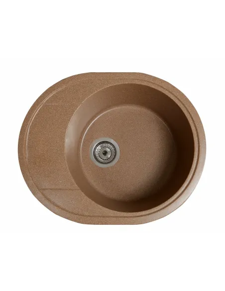 Мойка кухонная каменная овальная Romzha Voce Teracotă 701, 580х470х215 мм - 1