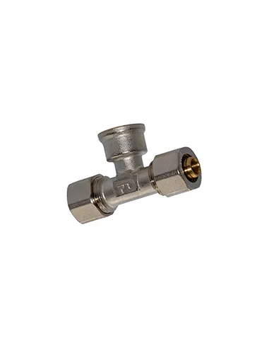 Тройник для металлопластиковых труб Fado Compress 20х20х1/2 дюйма, внутренняя резьба