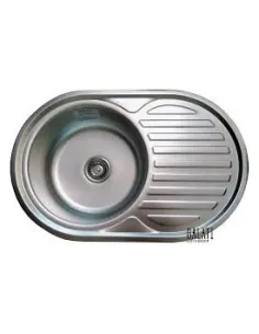 Мийка кухонна металева овальна Romzha Dana Nova Satin, 500х770х180 мм - 1