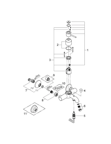 Смеситель для ванны Grohe BauClassic 32865000