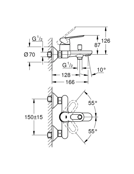 Змішувач для ванни Grohe BauLoop 23603000