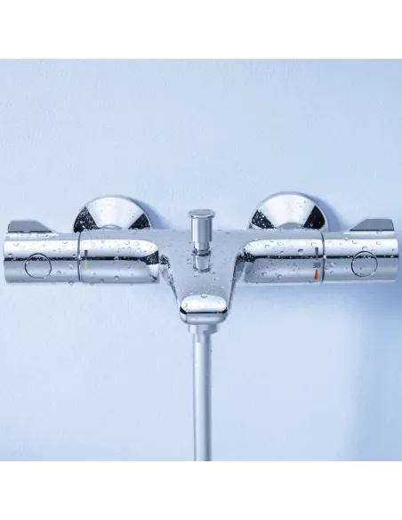 Смеситель для ванны Grohe Grohtherm 800 34567000 с душевым гарнитуром 27948001 (34567001)