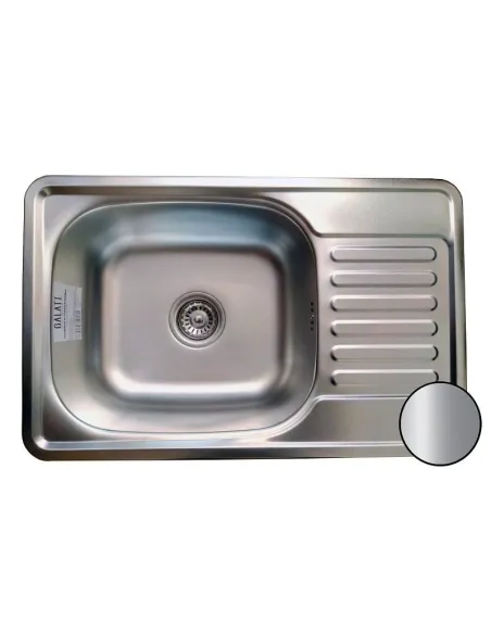 Мийка кухонна металева прямокутна Romzha Bogna Satin, 420х660х180 мм - 1