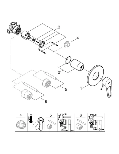 Смеситель для душа скрытого монтажа Grohe BauLoop New 29042001