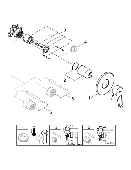 Змішувач для душу прихованого монтажу Grohe BauLoop New 29042001