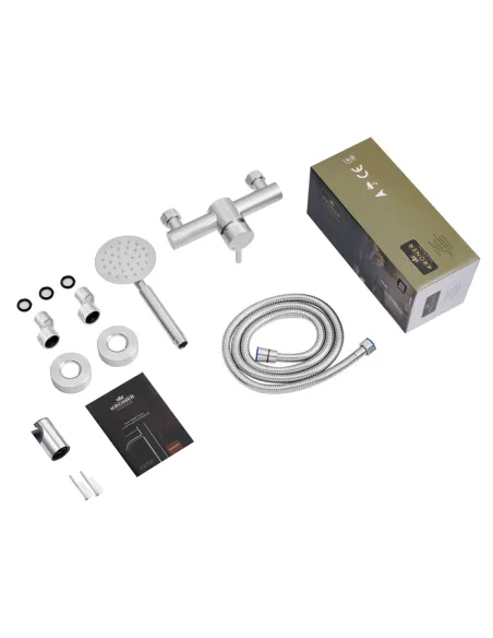 Смеситель для душа Kroner KRP Edelstahl Klassisch - ESG050, без излива, с душевым набором Смеситель для душа Kroner KRP Edelstahl Klassisch - ESG050, без излива, с душевым набором