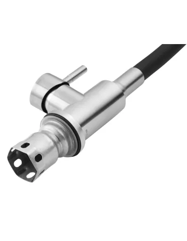 Змішувач для кухні з гнучким виливом Kroner KRP Edelstahl Klassisch - ESG031BLK чорний гофровилив