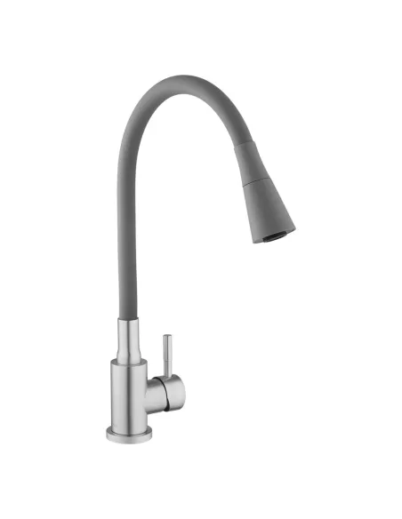 Смеситель для кухни с гибким изливом Kroner KRP Edelstahl Klassisch - ESG031GRA серый гофроизлив Смеситель для кухни с гибким изливом Kroner KRP Edelstahl Klassisch - ESG031GRA серый гофроизлив