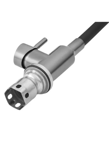 Смеситель для кухни с гибким изливом Kroner KRP Edelstahl Klassisch - PVD031BLK черный гофроизлив