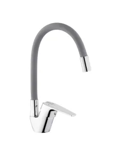 Змішувач для кухні з гнучким виливом Kroner KRM Odra - C032GRA сірий гофровилив
