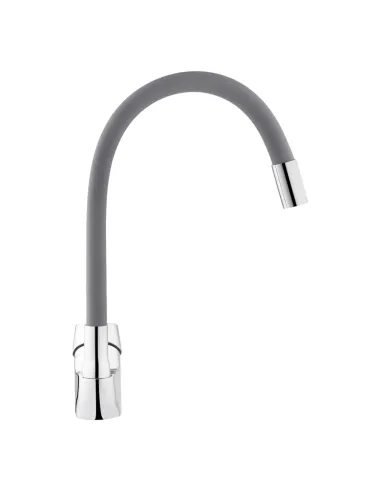 Смеситель для кухни с гибким изливом Kroner KRM Odra - C032GRA серый гофроизлив