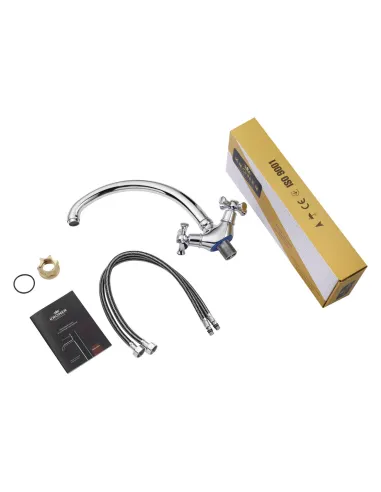 Смеситель для кухни Kroner KRM Rhein - C032, двухвентильный