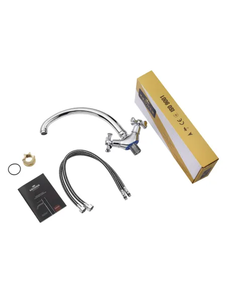 Змішувач для кухні Kroner KRM Rhein - C032, двовентильний