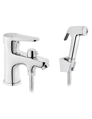 Смеситель для умывальника Kroner KRM Elbe - C015 однорычажный, с гигиеническим душем