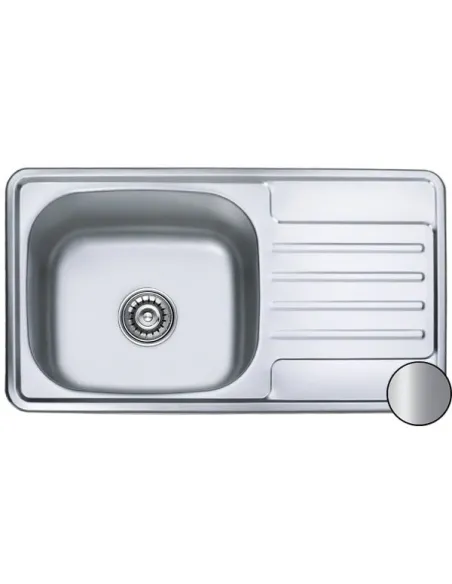 Мийка кухонна металева прямокутна Romzha Milana Satin, 420х760х180 мм - 1