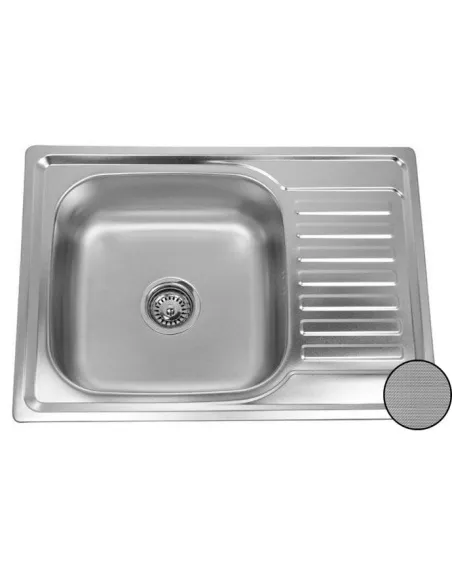 Мойка для кухни из нержавеющей стали прямоугольная Romzha Donka Textură, 500х630х180 мм - 1