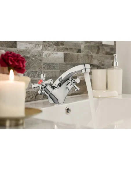 Змішувач для раковини Kroner KRM Rhein - C010, двовентильний