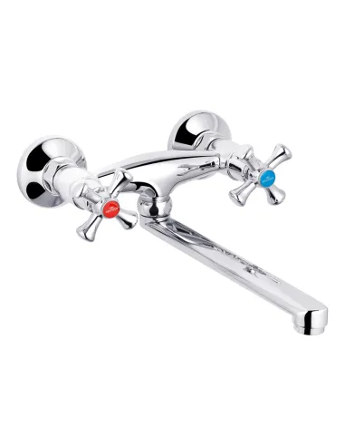 Смеситель для кухни настенный Kroner KRM Rhein - C040 двухвентильный