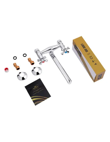 Змішувач для кухні настінний Kroner KRM Rhein - C040 двовентильний