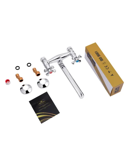 Змішувач для кухні настінний Kroner KRM Rhein - C040 двовентильний