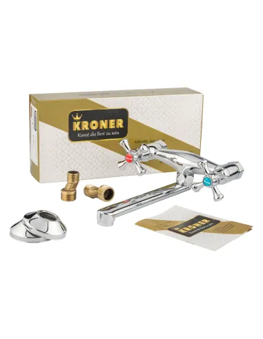 Змішувач для кухні настінний Kroner KRM Rhein - C040 двовентильний