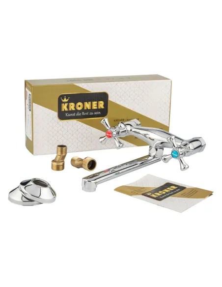 Змішувач для кухні настінний Kroner KRM Rhein - C040 двовентильний