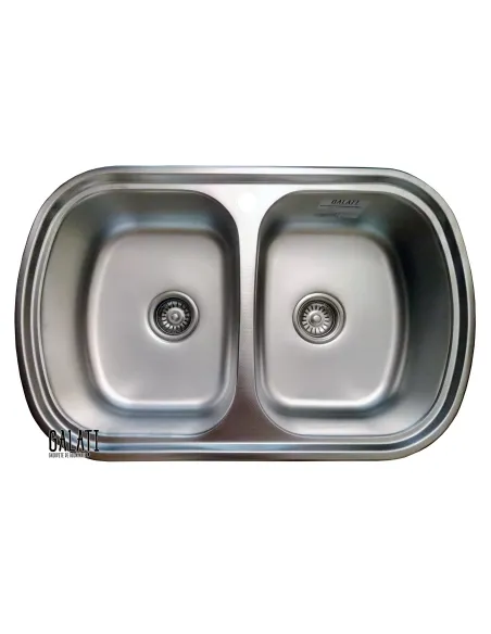 Мийка кухонна металева прямокутна Romzha Vayorika 2C Textură, 490х770х180 мм - 1