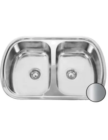 Мойка для кухни из нержавеющей стали прямоугольная Romzha Vayorika 2C Satin, 490х770х180 мм - 3