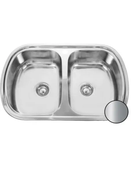 Мойка для кухни из нержавеющей стали прямоугольная Romzha Vayorika 2C Satin, 490х770х180 мм - 3