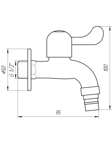 Кран шаровой для полива Quality Professional NV-QP3003 SUS304 1/2 дюйма