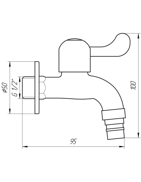 Кран кульовий для поливу Quality Professional NV-QP3003 SUS304 1/2 дюйми