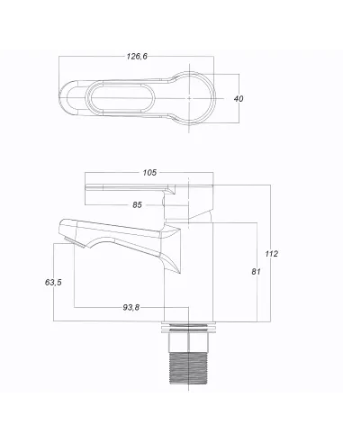 Смеситель для умывальника Globus Lux Dolly GLD-0401, однорычажный