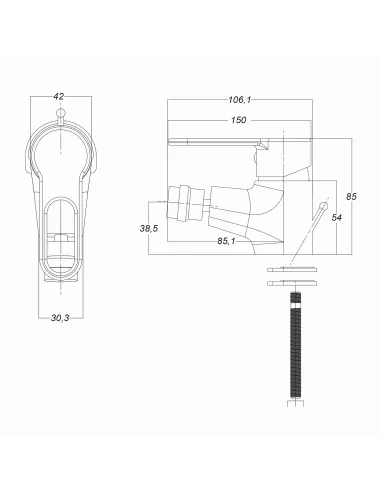 Смеситель для биде Globus Lux Dolly GLD-0106 хром